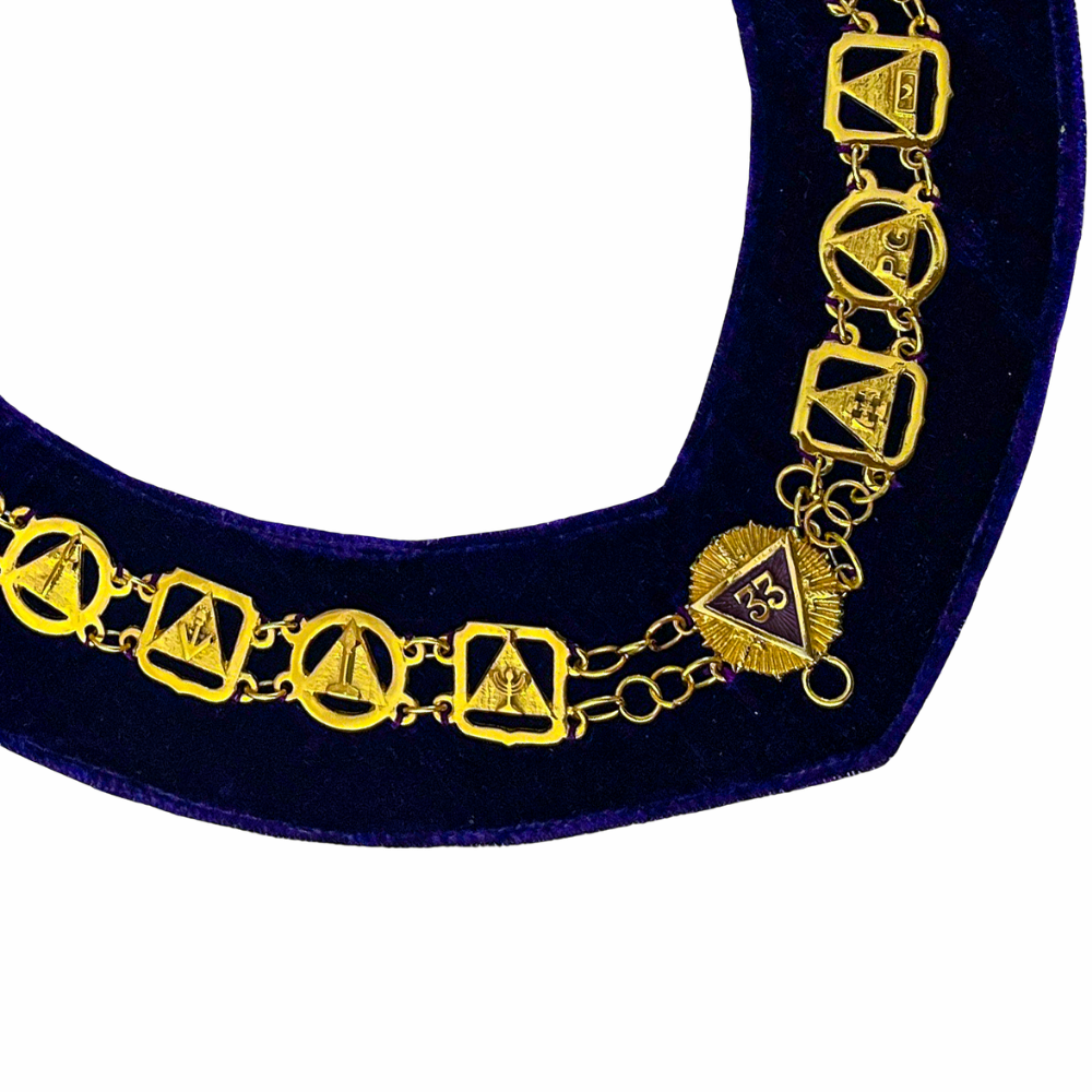 Masonic 33rd Degree Scottish Rite Chain Collar