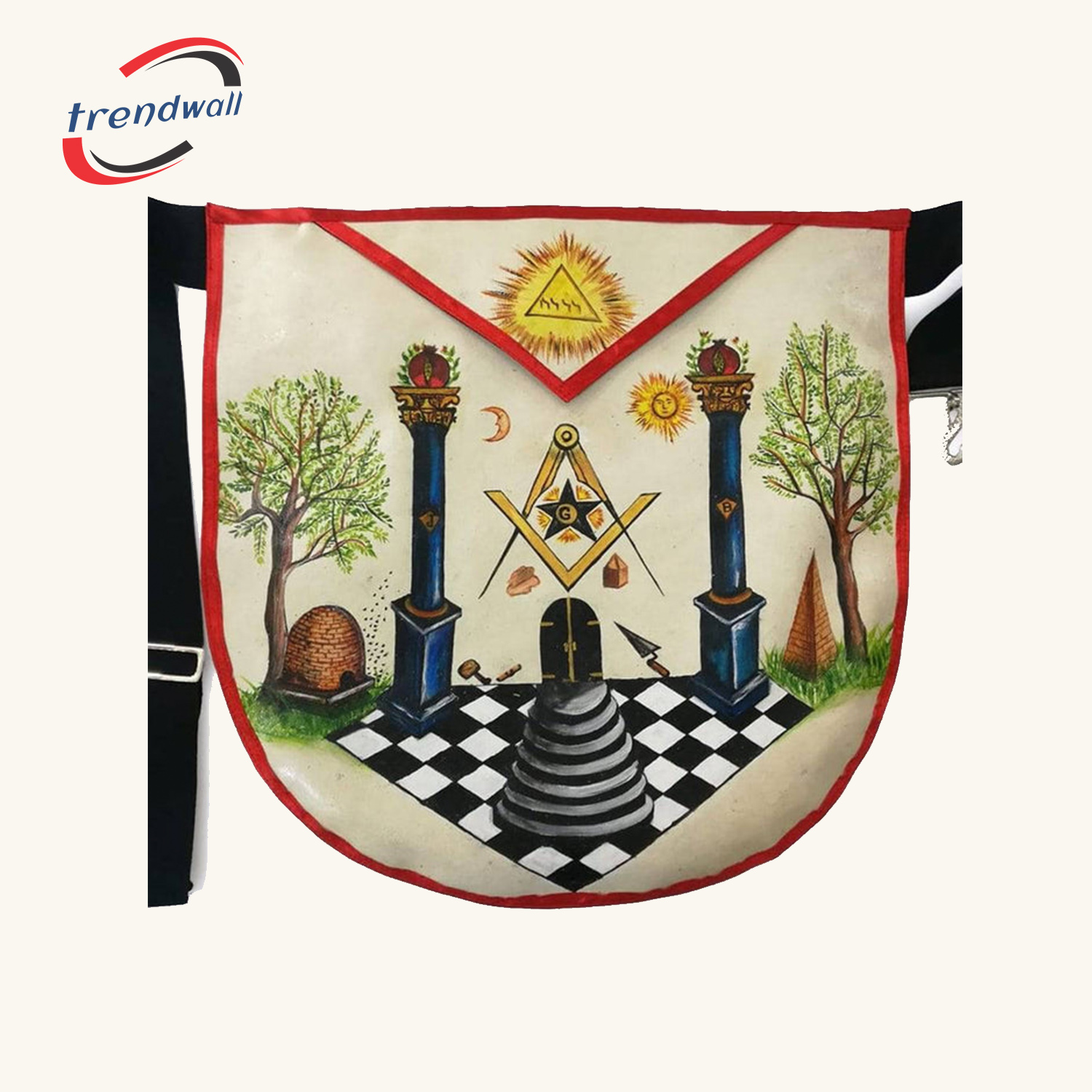 Hand-Painted Lambskin Apron