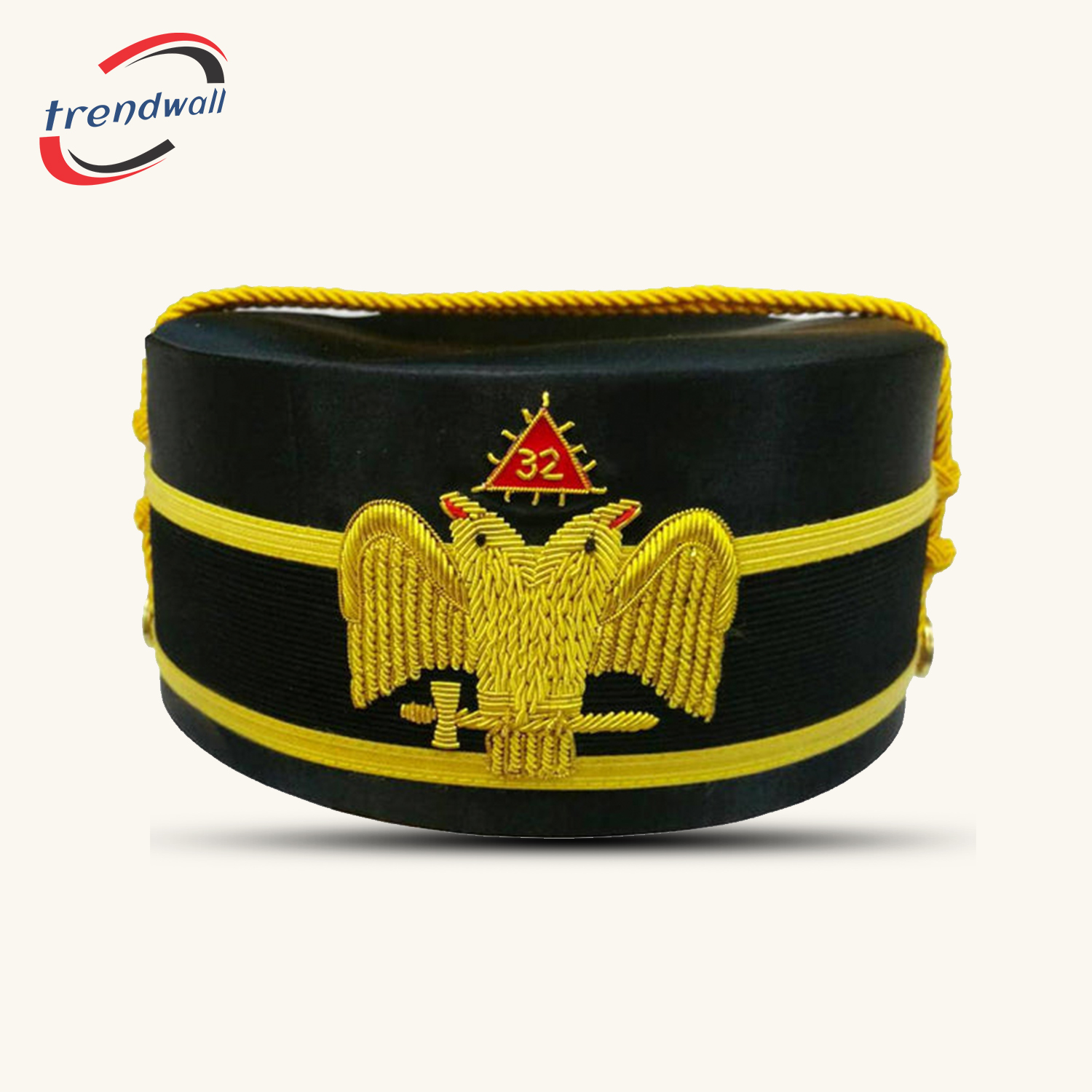 32nd Degree Scottish Rite Crown Cap - Wings Down Double Eagle