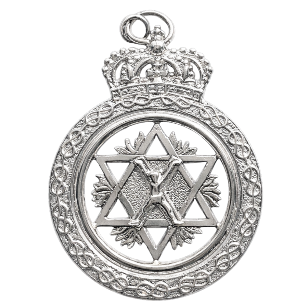 King Royal Arch Chapter Officer Collar Jewel - Silver Plated