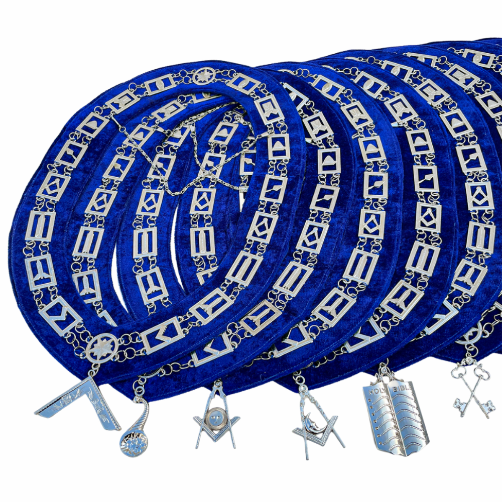 Set of 13 Masonic Chain Collars