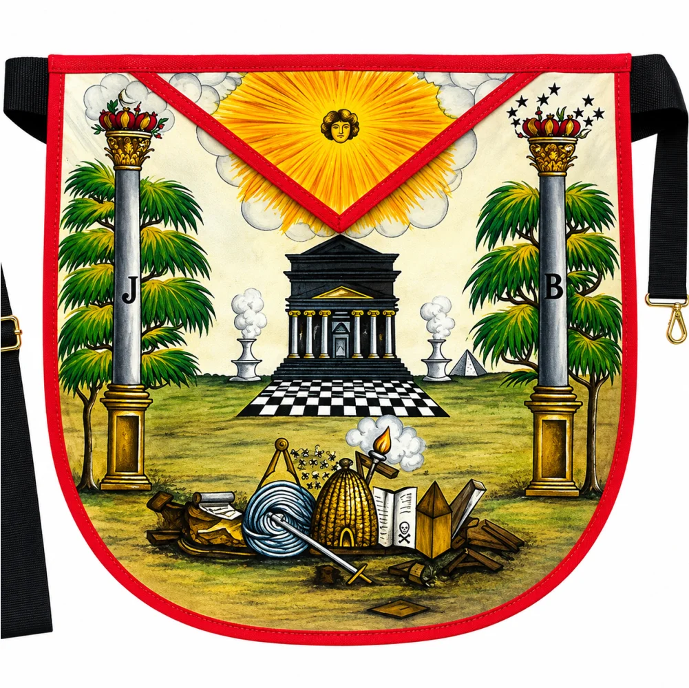 Hand-Painted Apron - Various Sizes and Gold-Plated Fitting