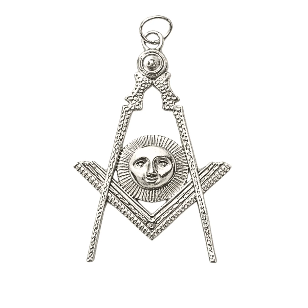 Senior Deacon Blue Lodge Officer Collar Jewel - Silver Metal