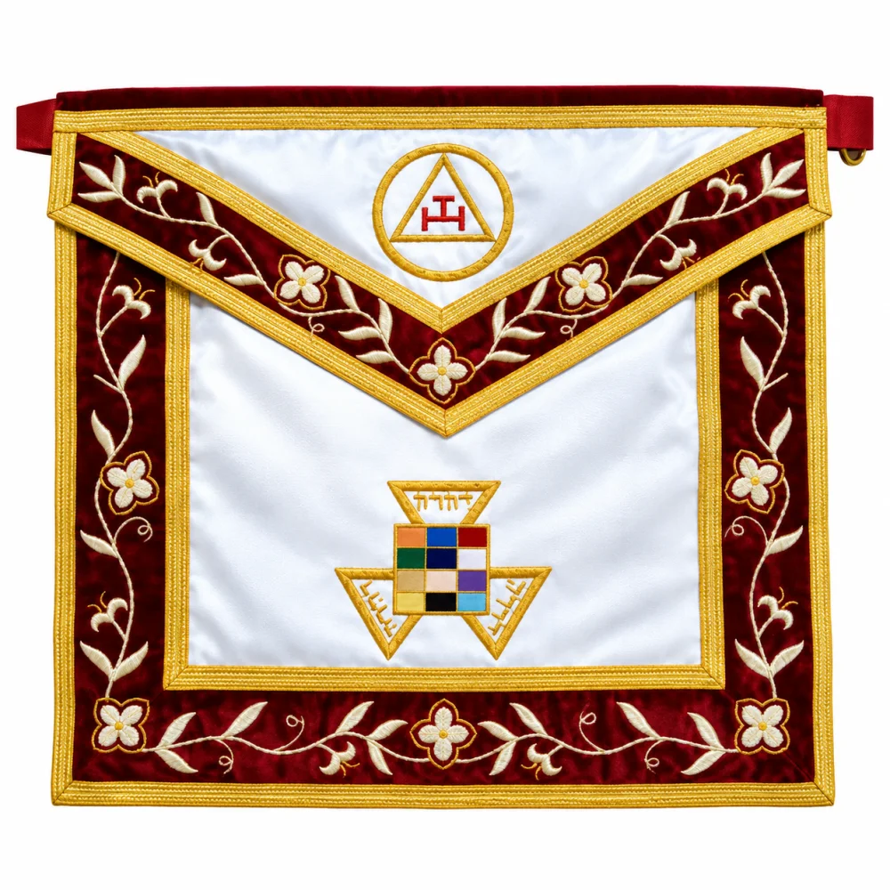 Past High Priest Royal Arch Chapter Apron - White Silk Satin