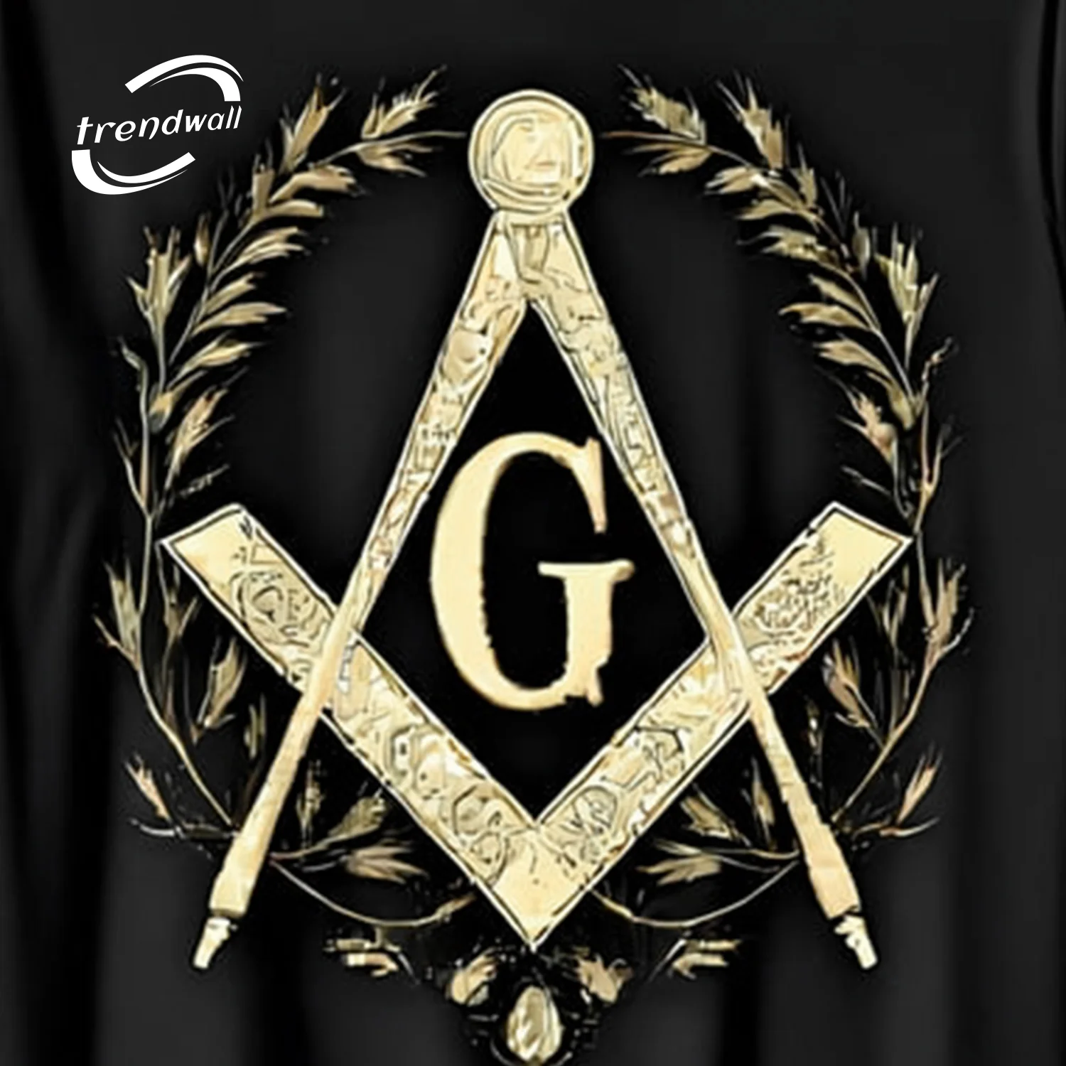Masonic T-Shirt – Gold Square & Compass Symbol on Soft Everyday Fabric