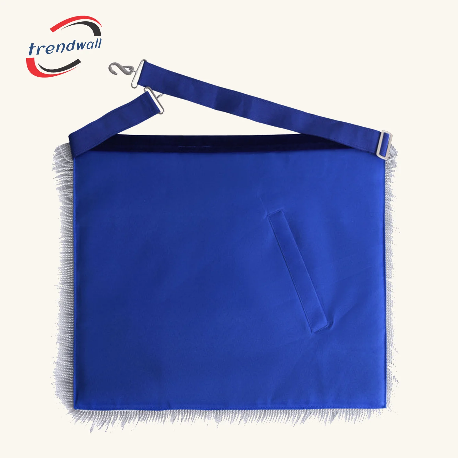 Junior Steward Blue Lodge Officer Apron - Navy Blue + Silver Side Tabs