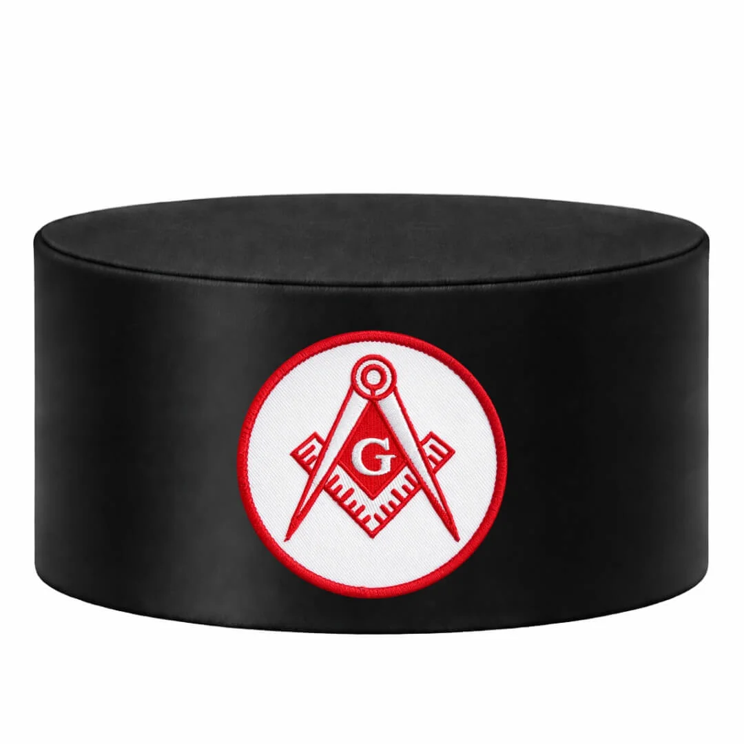 Master Mason Blue Lodge Crown Cap - White & Red Emblem