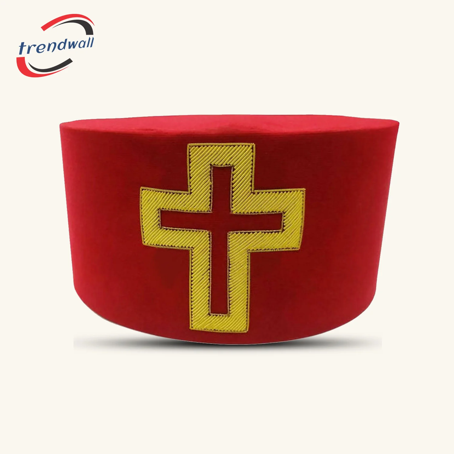 Sir Knight Knights Templar Commandery Crown Cap - Red Passion Cross