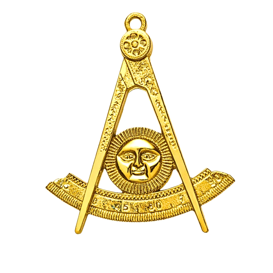Past Master Blue Lodge Collar Jewel - Gold Craft