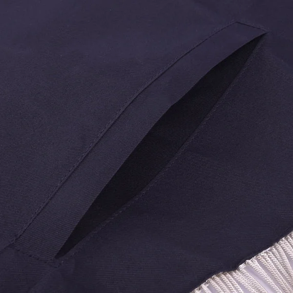 Grand Past Master Blue Lodge Apron - Blue Velvet + Silver Rayon Fringe