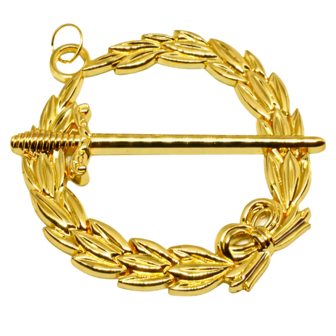 Grand Tyler Blue Lodge Officer Collar Jewel - Gold Metal