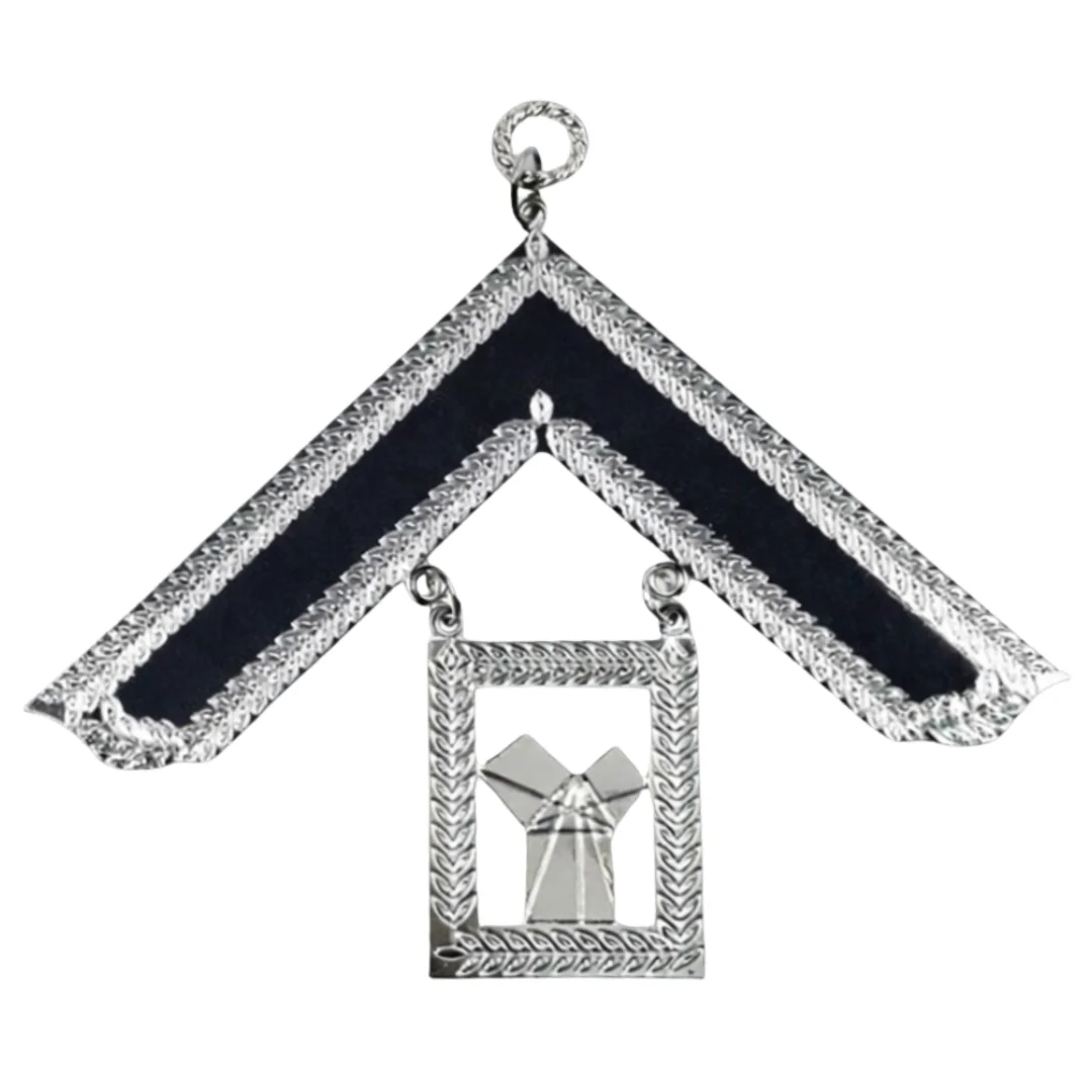 Past Master Blue Lodge Collar Jewel - Silver Metal