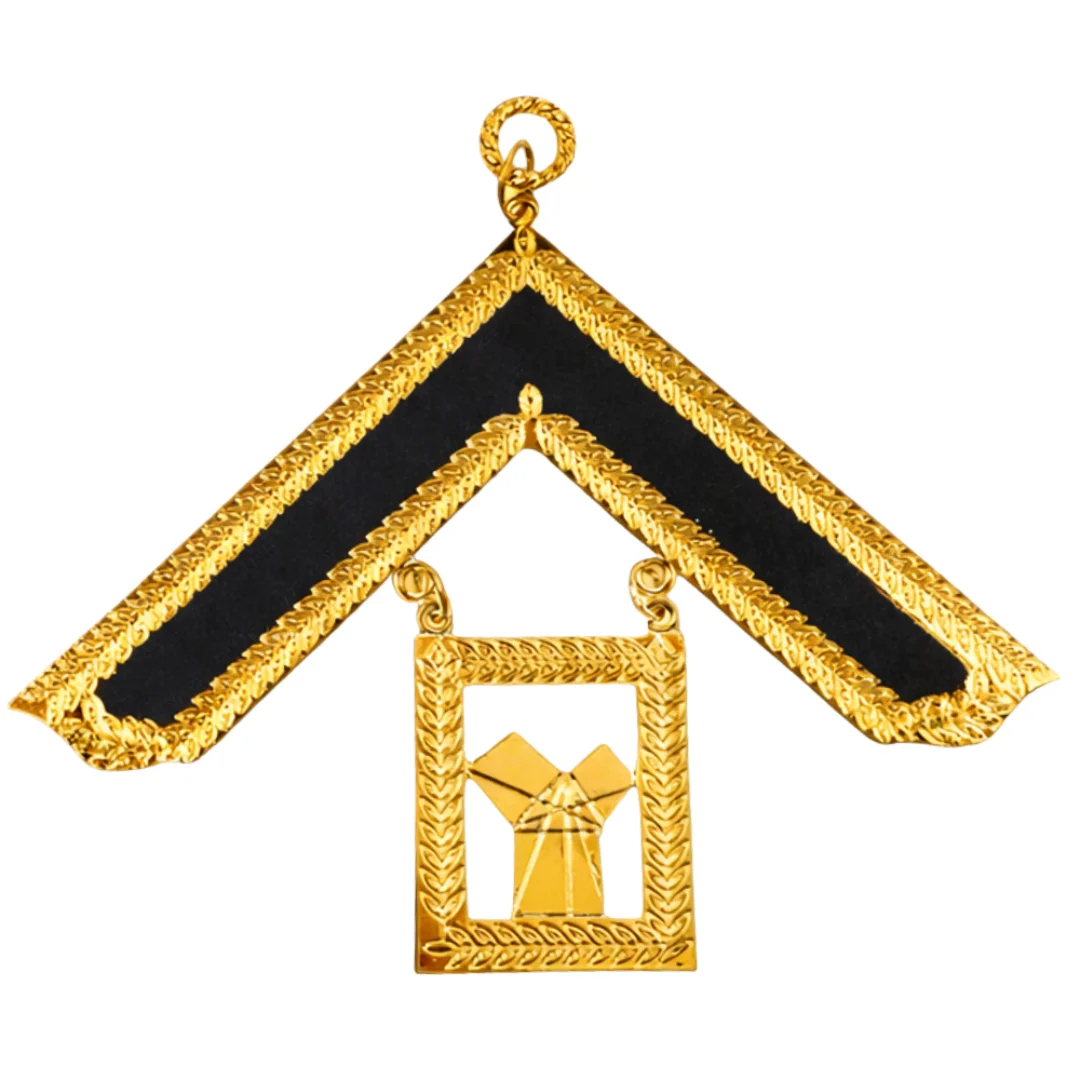Past Master Blue Lodge Collar Jewel - Gold Metal