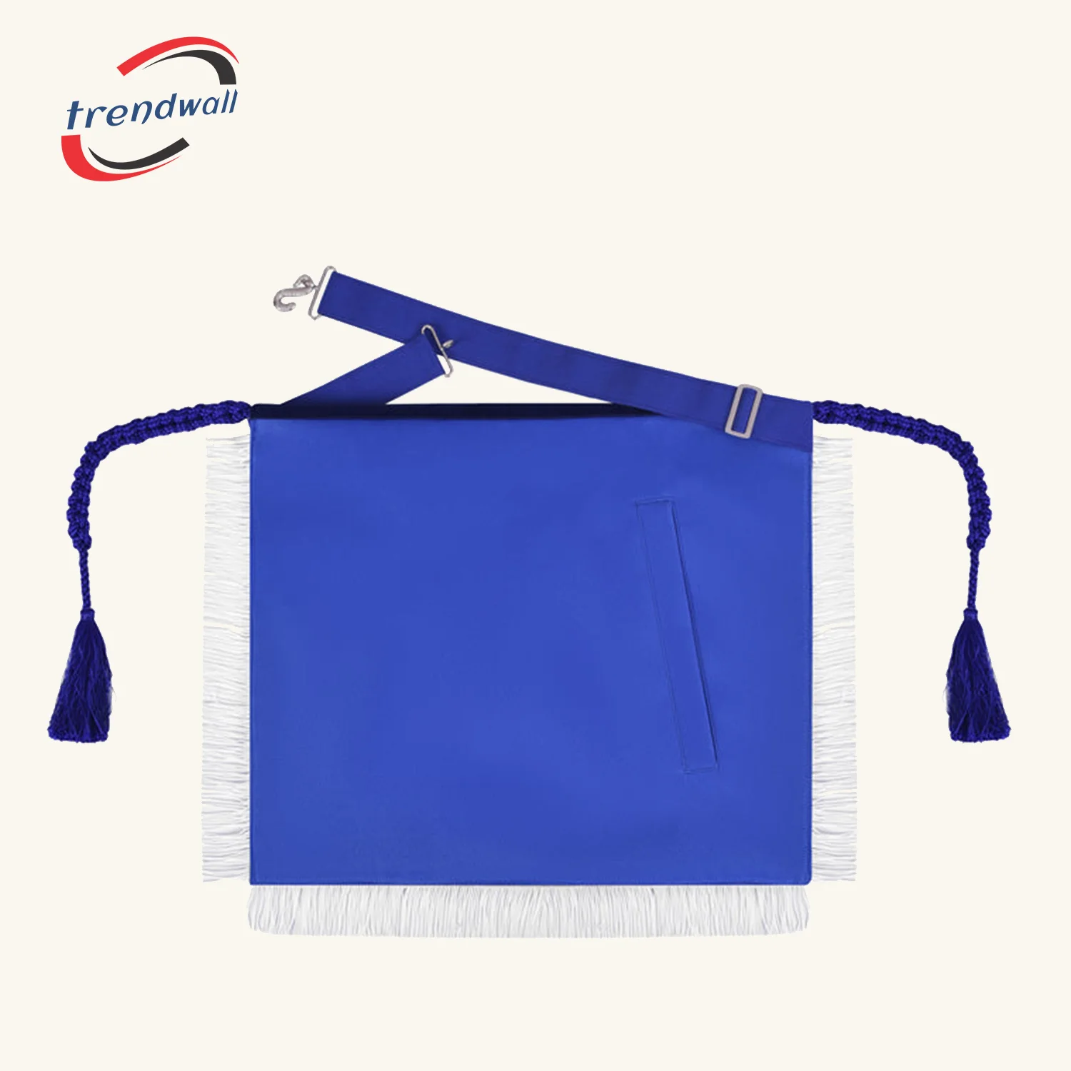 Apron - Hand Embroidery With Silver Fringe & Tassels