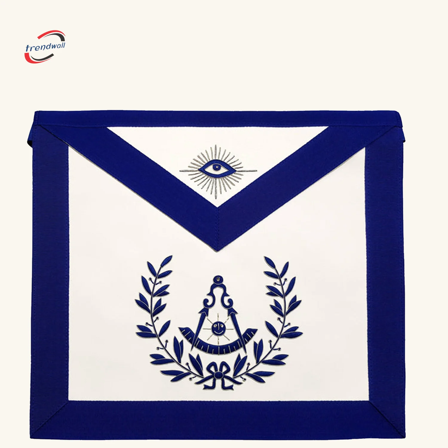 Past Master Blue Lodge Apron - Royal Blue with Wreath
