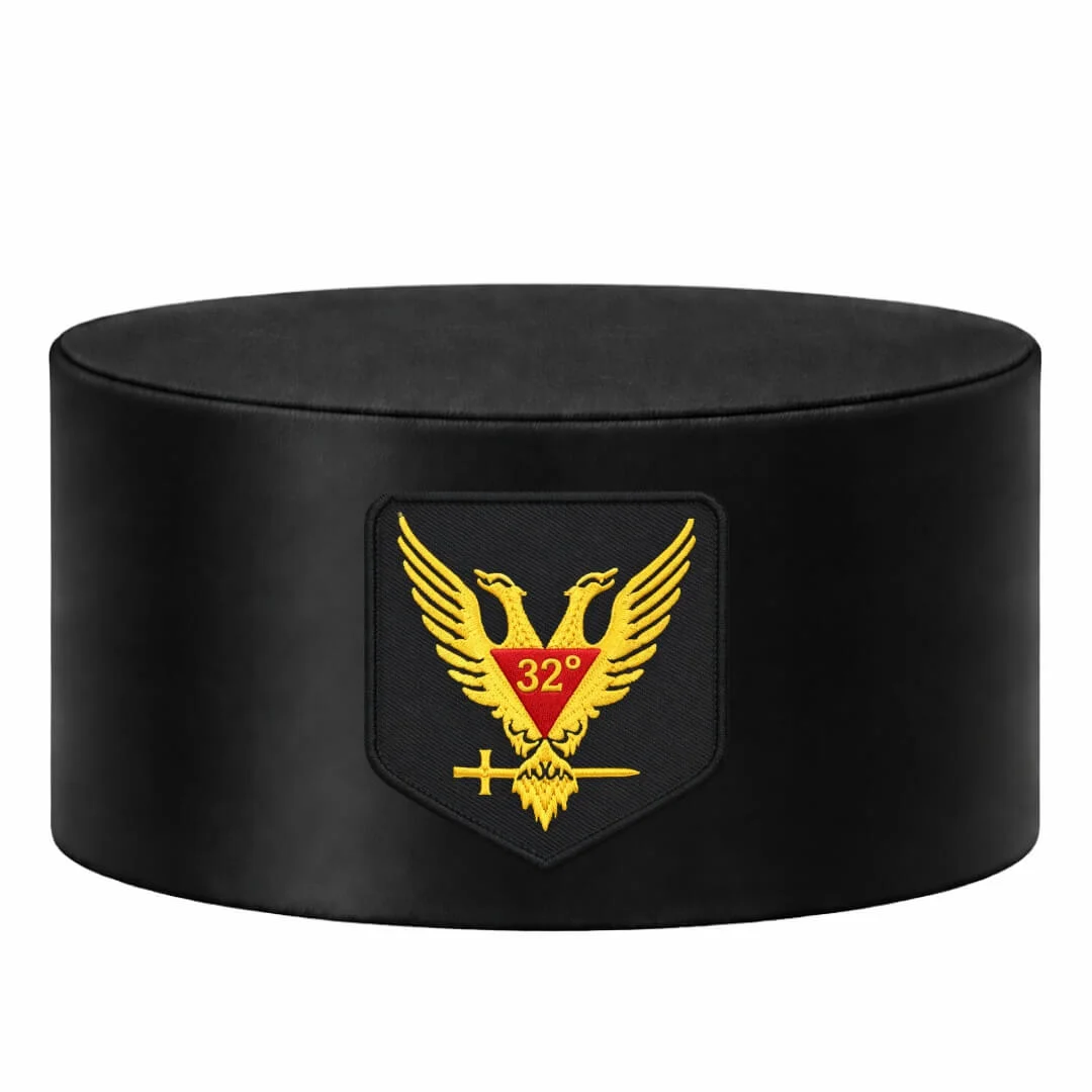 32nd Degree Scottish Rite Crown Cap - Wings Up Red & Yellow