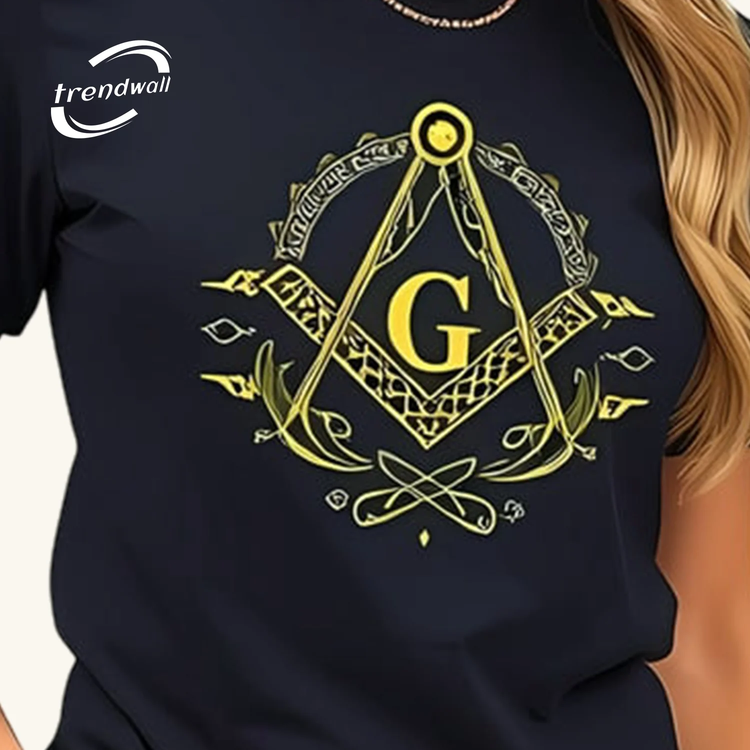 Masonic Navy Blue T-Shirt for Women