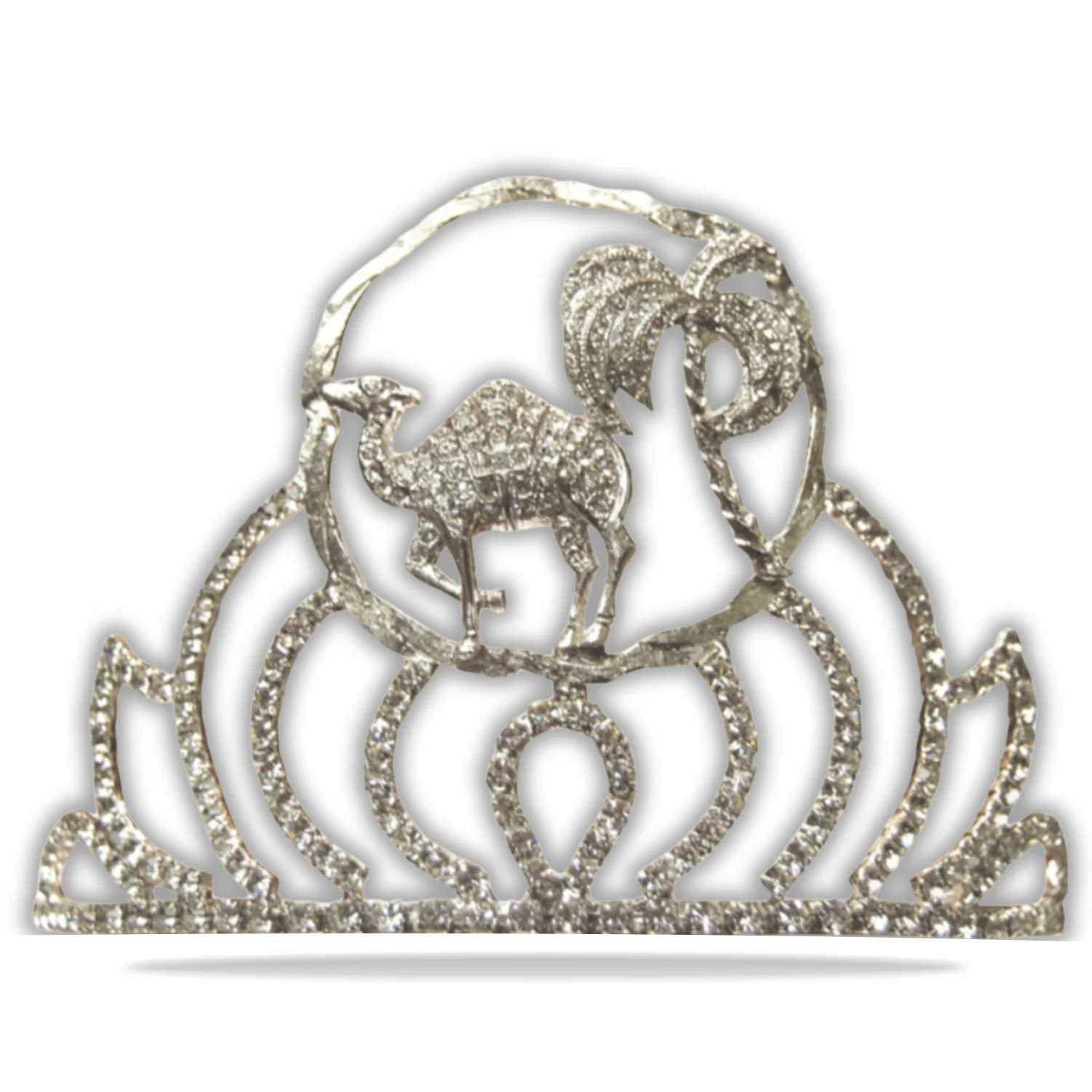 Masonic Queen of the South Crown – Rhodium Plated with Crystal Stones