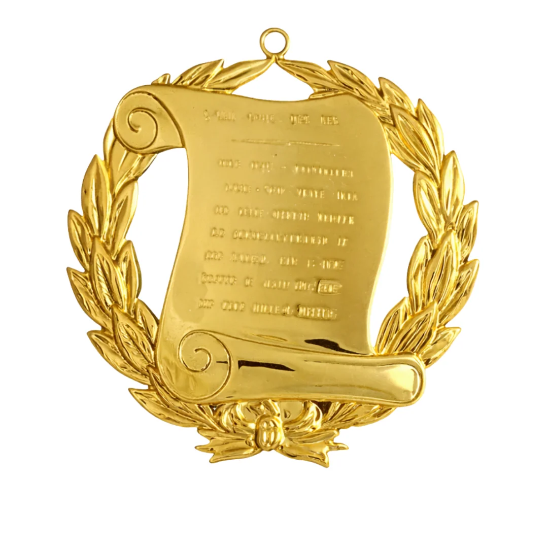 Grand Orator Blue Lodge Officer Collar Jewel - Gold Metal