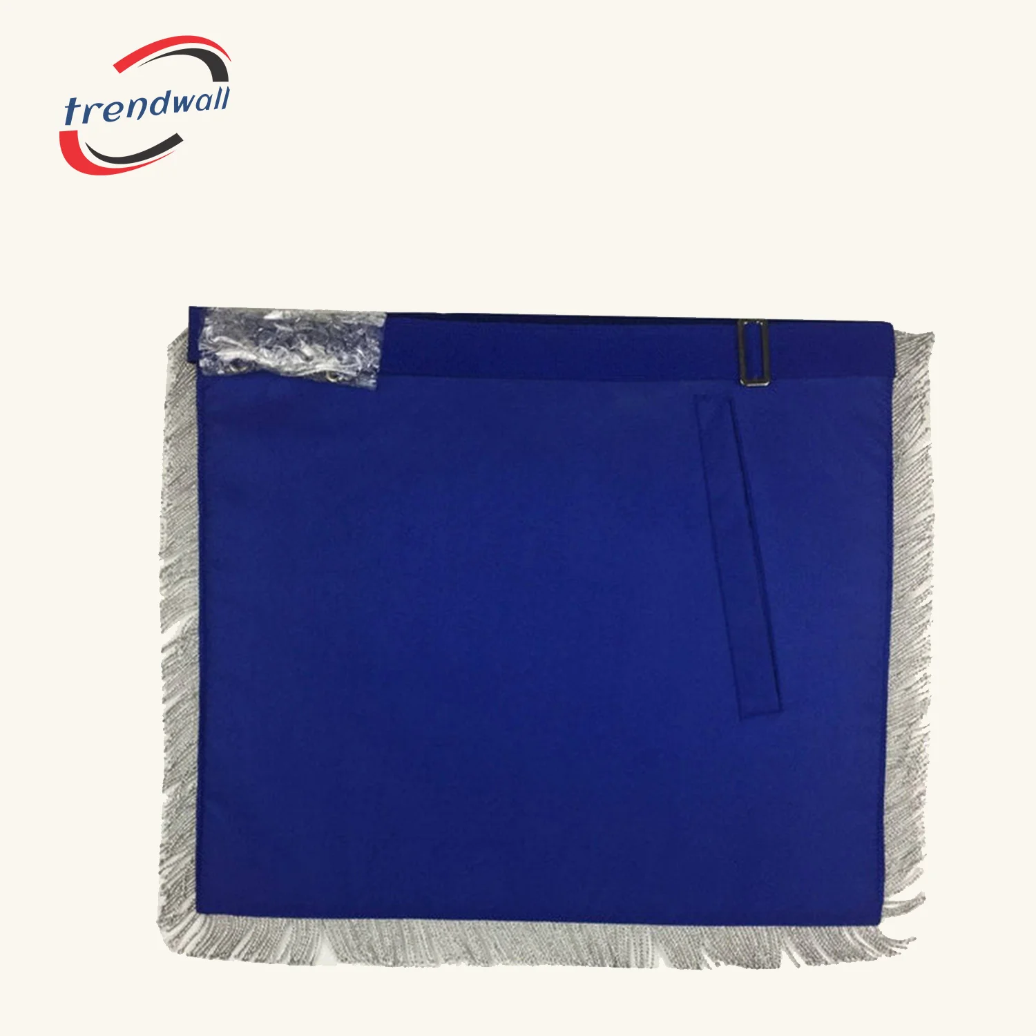 Past Master Blue Lodge Apron - Royal Blue Velvet with Silver Fringe