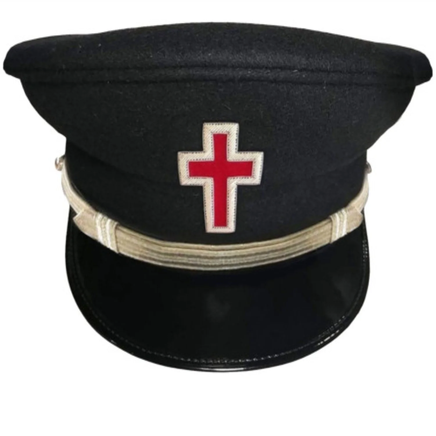 Sir Knight Templar Commandery Fatigue Cap – Silver Handmade Embroidery