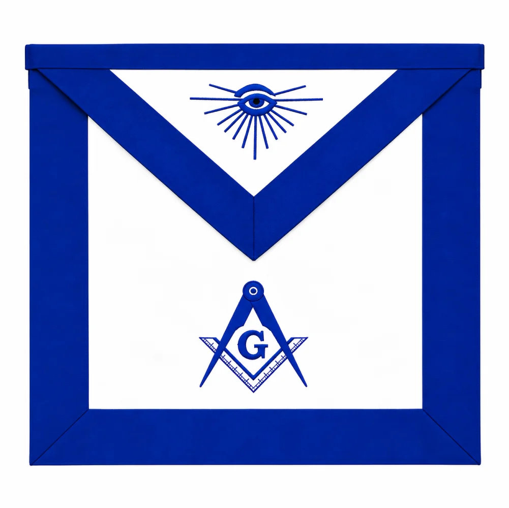 Master Mason Blue Lodge Apron - White & Blue with Different Materials