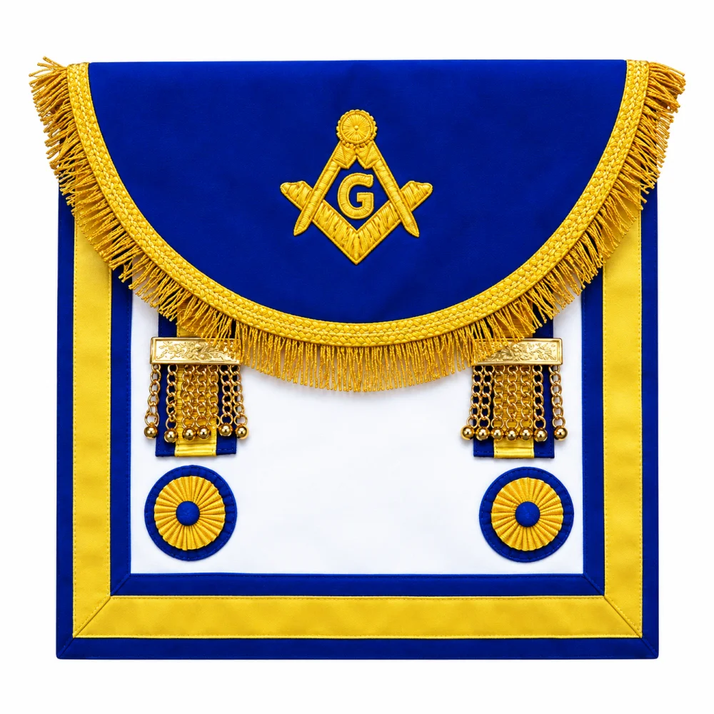 Master Mason Craft Scottish Regulation Apron - Blue & Yellow