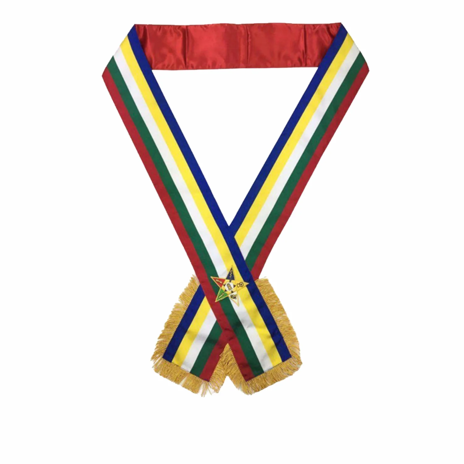OES Sash, Five Color Moire Ribbon