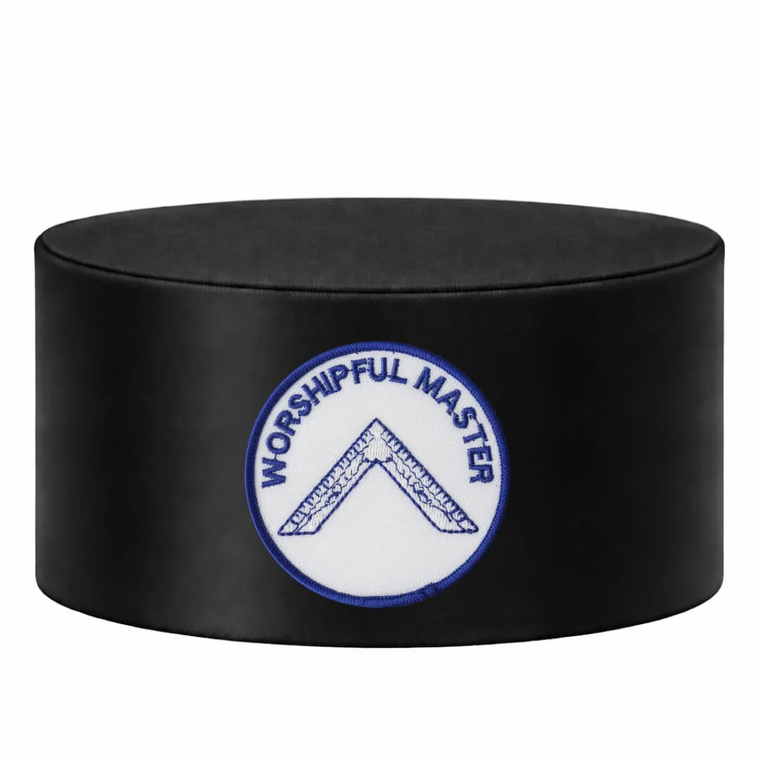 Worshipful Master Blue Lodge Crown Cap - White & Blue