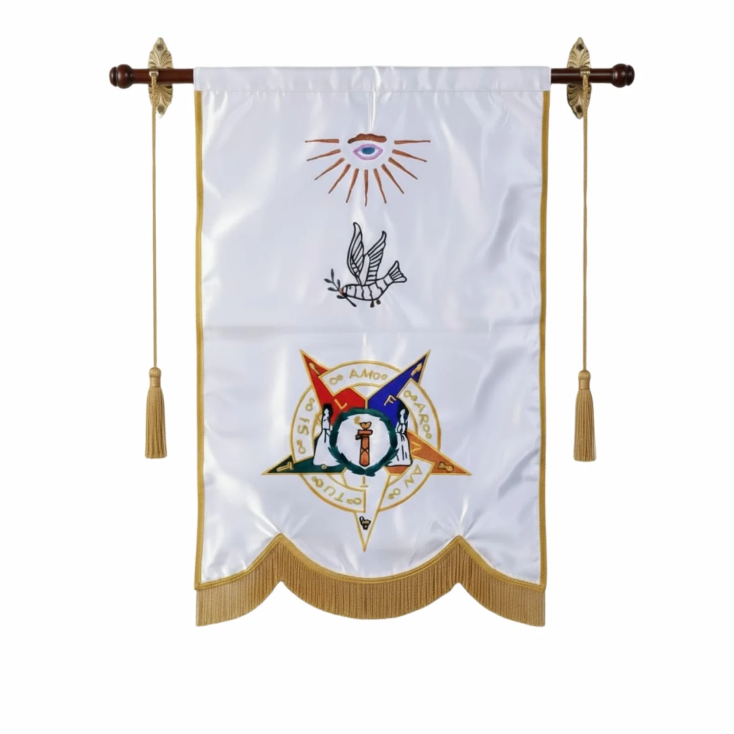 Order of the Amaranth Banner – Printed with Gold Braid & Fringe