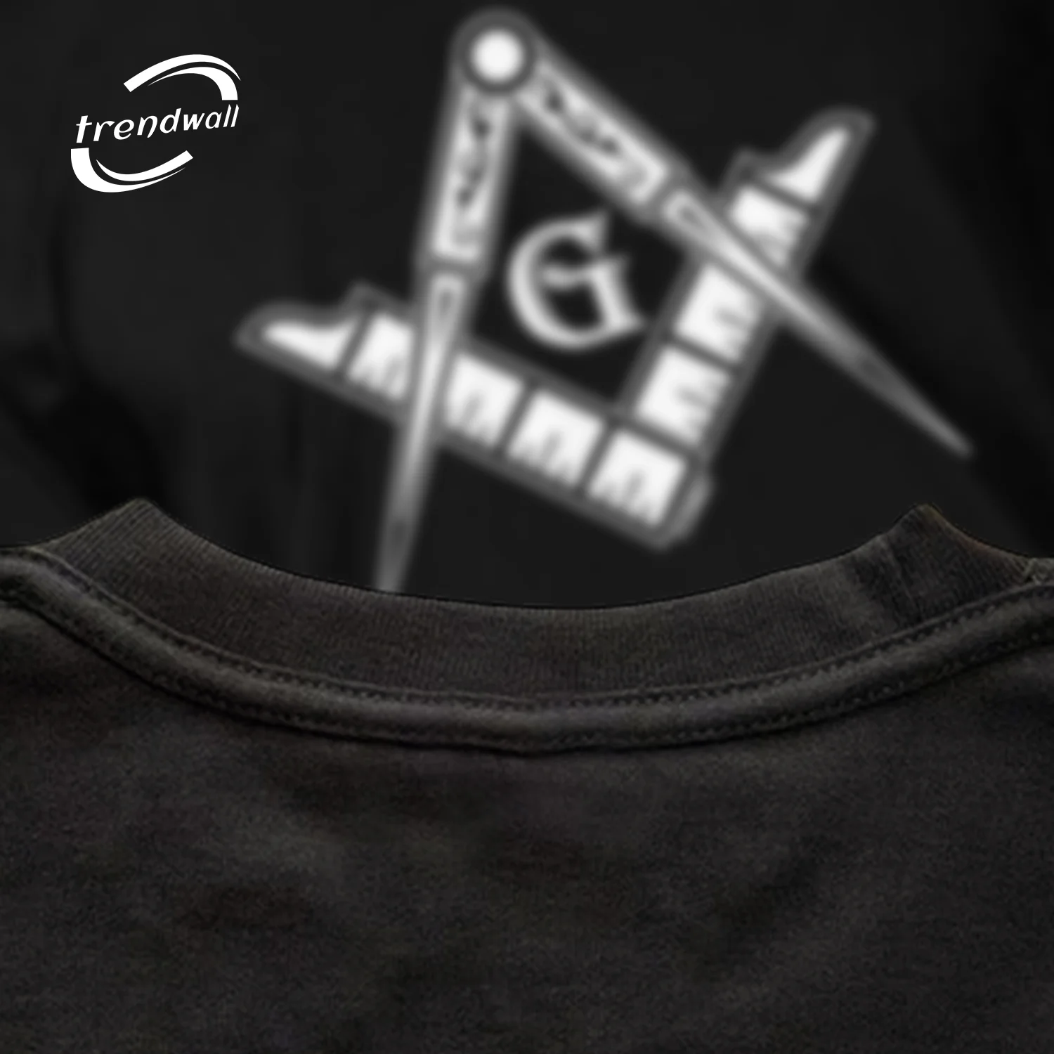 Black Masonic V-Neck T-Shirt