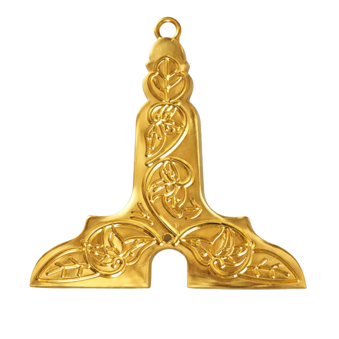 Senior Warden Blue Lodge Officer Collar Jewel - Gold Craft