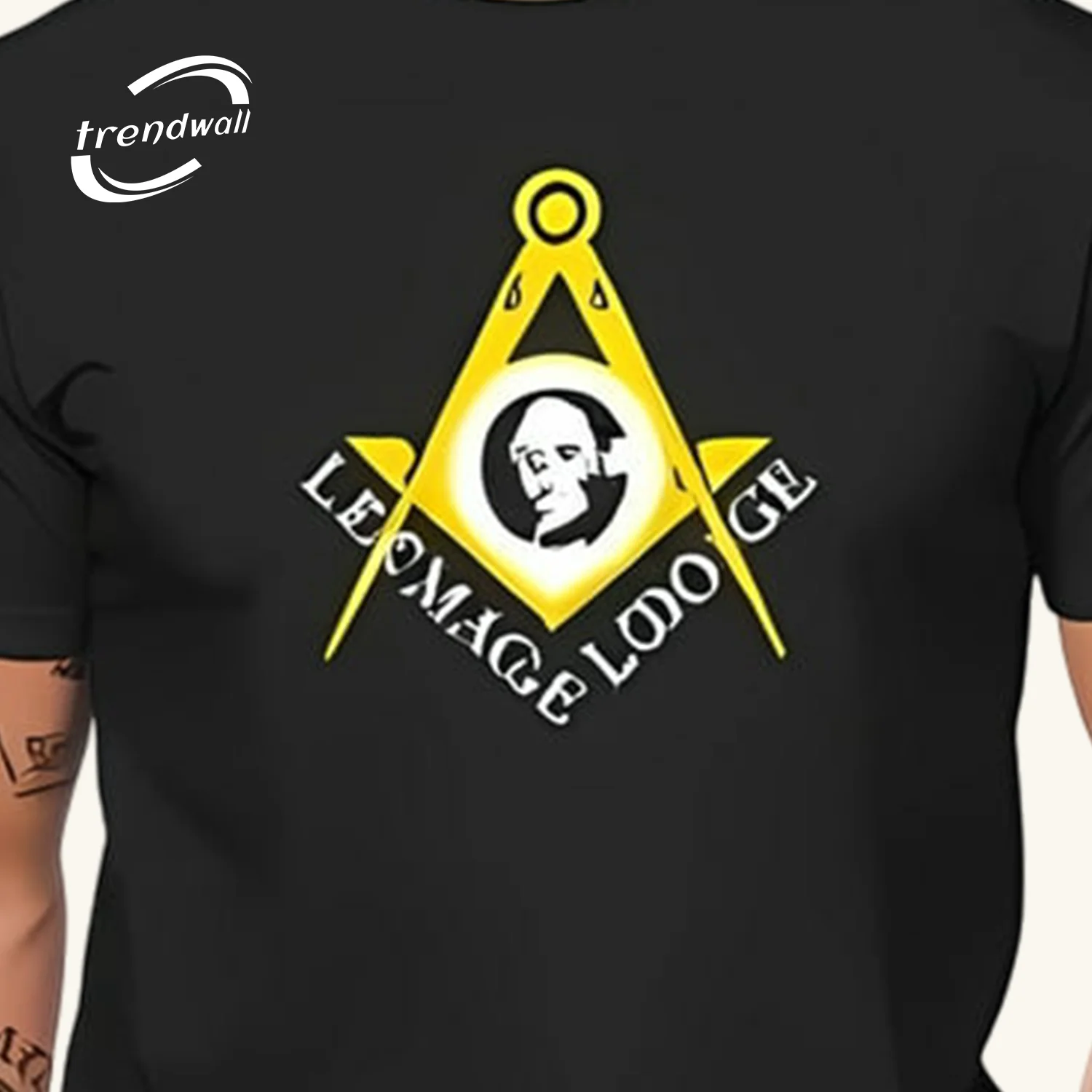 Masonic Square and Compasses Black T-Shirt