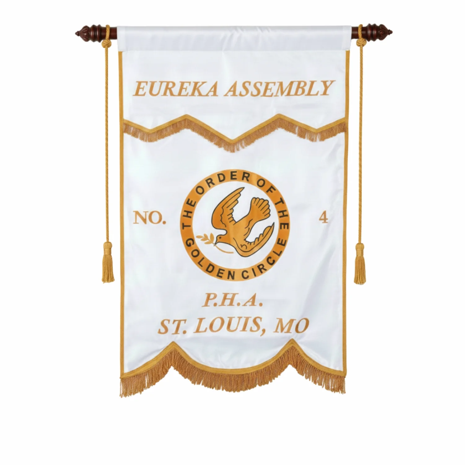 The Order of The Golden Circle Banner - Printed + Gold Braid & Fringe