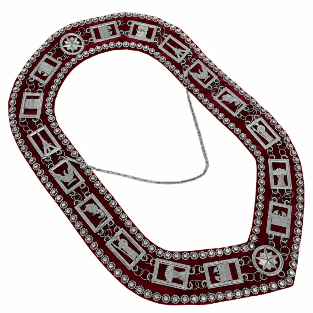 HOJ Chain Collar Red Velvet Backing