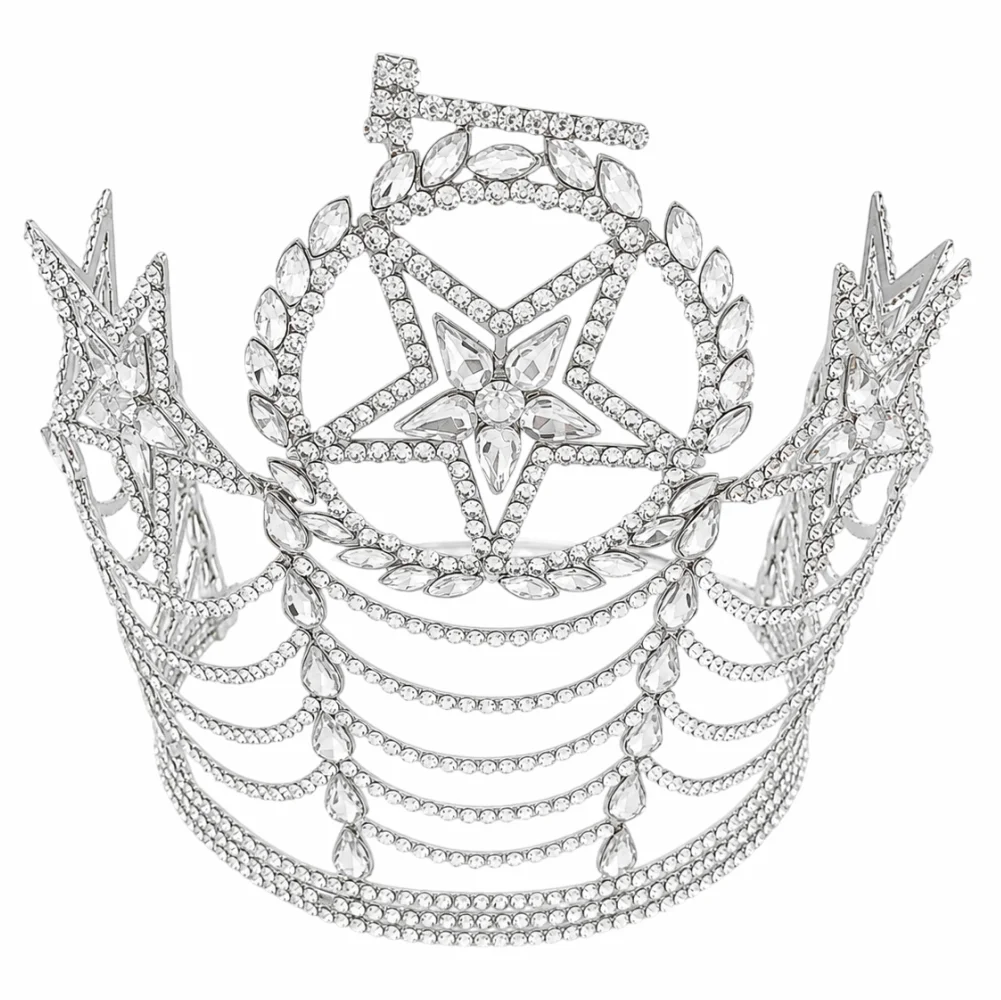 Clear Star Grand Crown Silver Tone