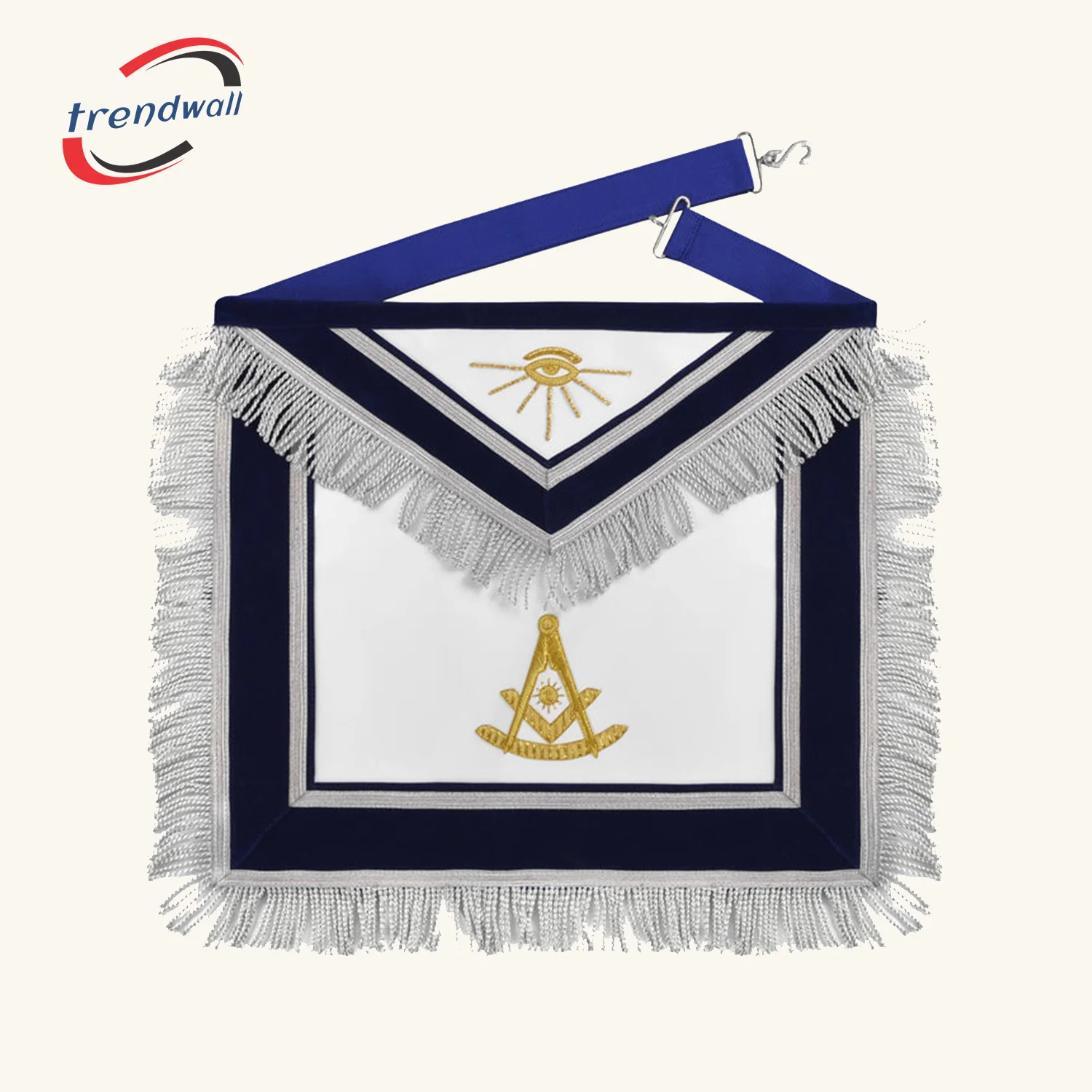 Past Master Blue Lodge California Regulation Apron - Hand Embroidery