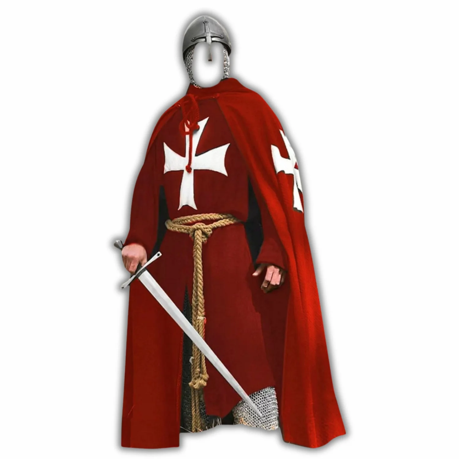 Knight Templar Medieval Tunic & Cloak