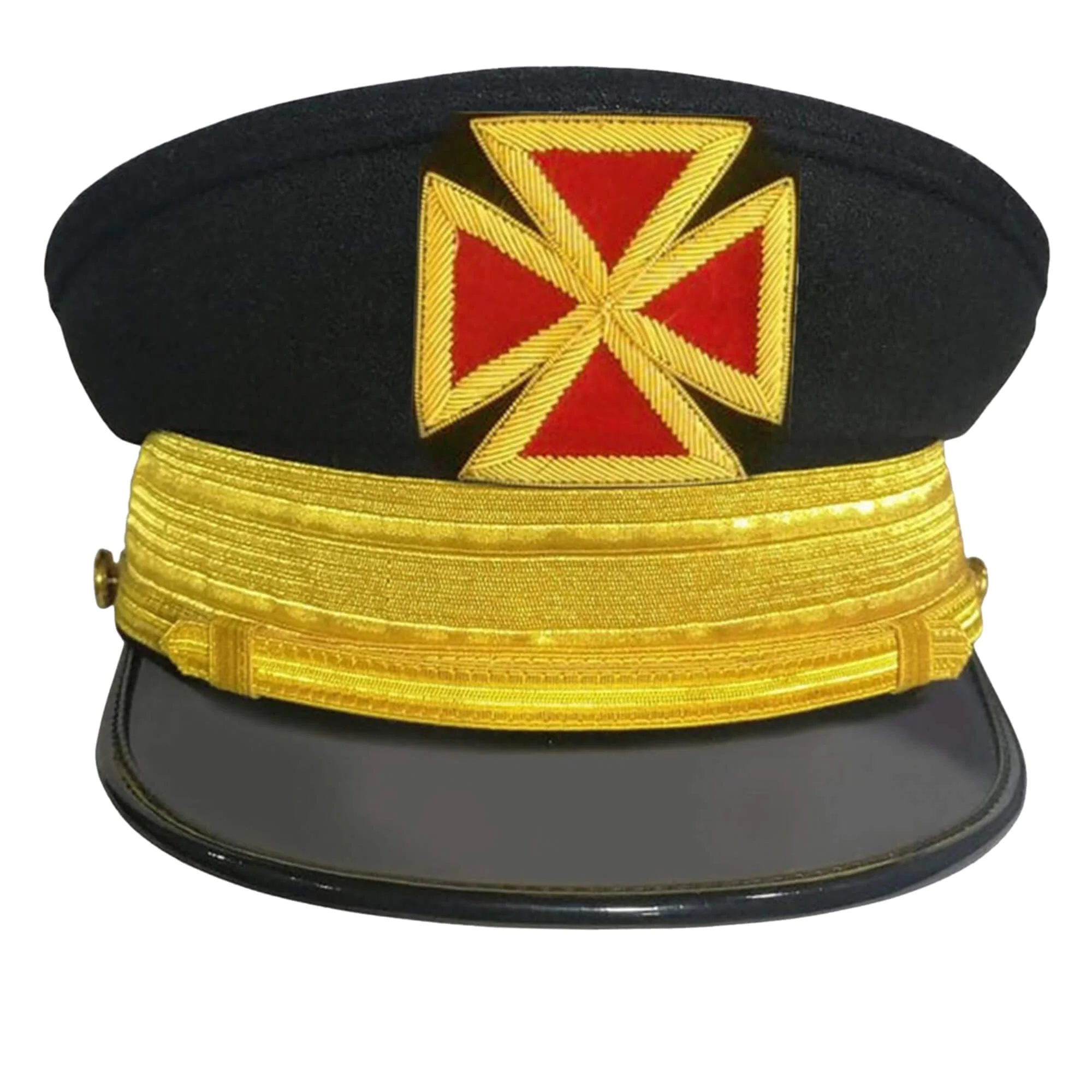 Grand Commandery Knights Templar Fatigue Cap - Hand Embroidered