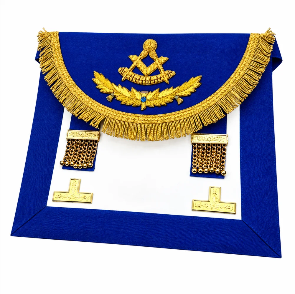 Past Master Craft Scottish Regulation Apron - Blue with Vinework