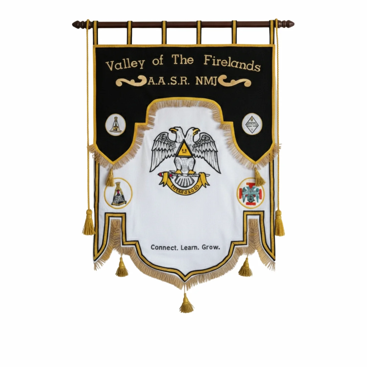 Scottish Rite Banner - Machine Embroidery Fully Customizable