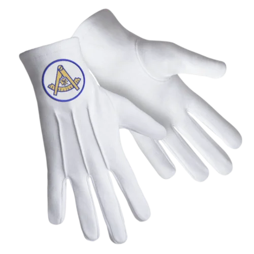 Past Master Blue Lodge California Regulation Gloves 
