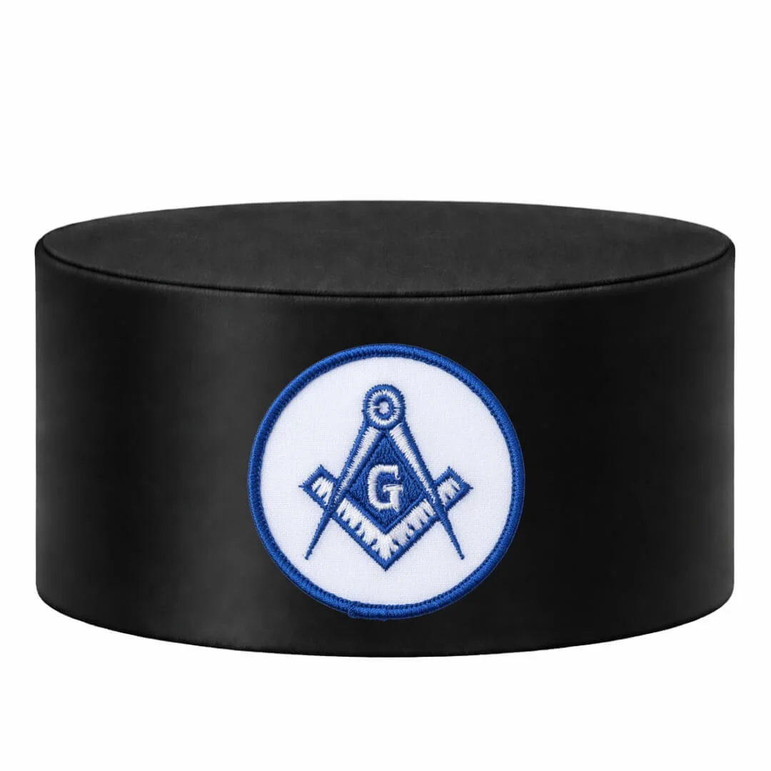 Master Mason Blue Lodge Crown Cap - White & Blue Emblem