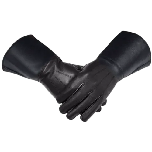 Masonic Gauntlet - Black Piper Drummer Leather