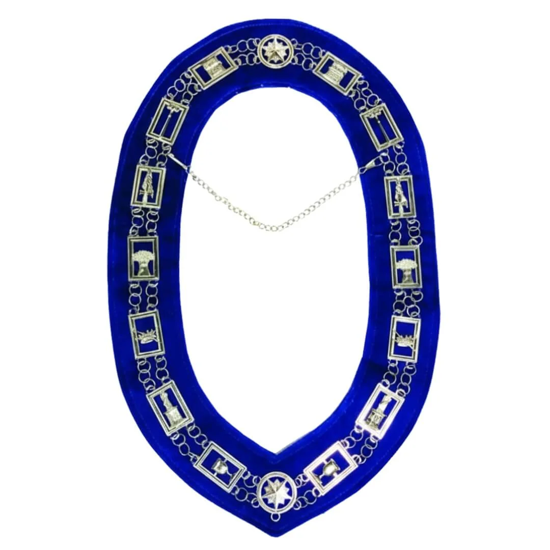 OES Chain Collar - Gold Plated on Blue Velvet
