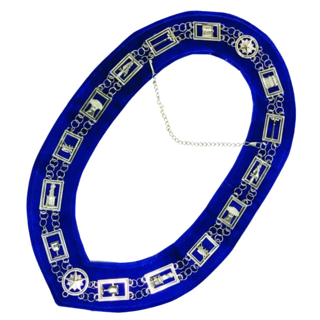 OES Chain Collar - Gold Plated on Blue Velvet