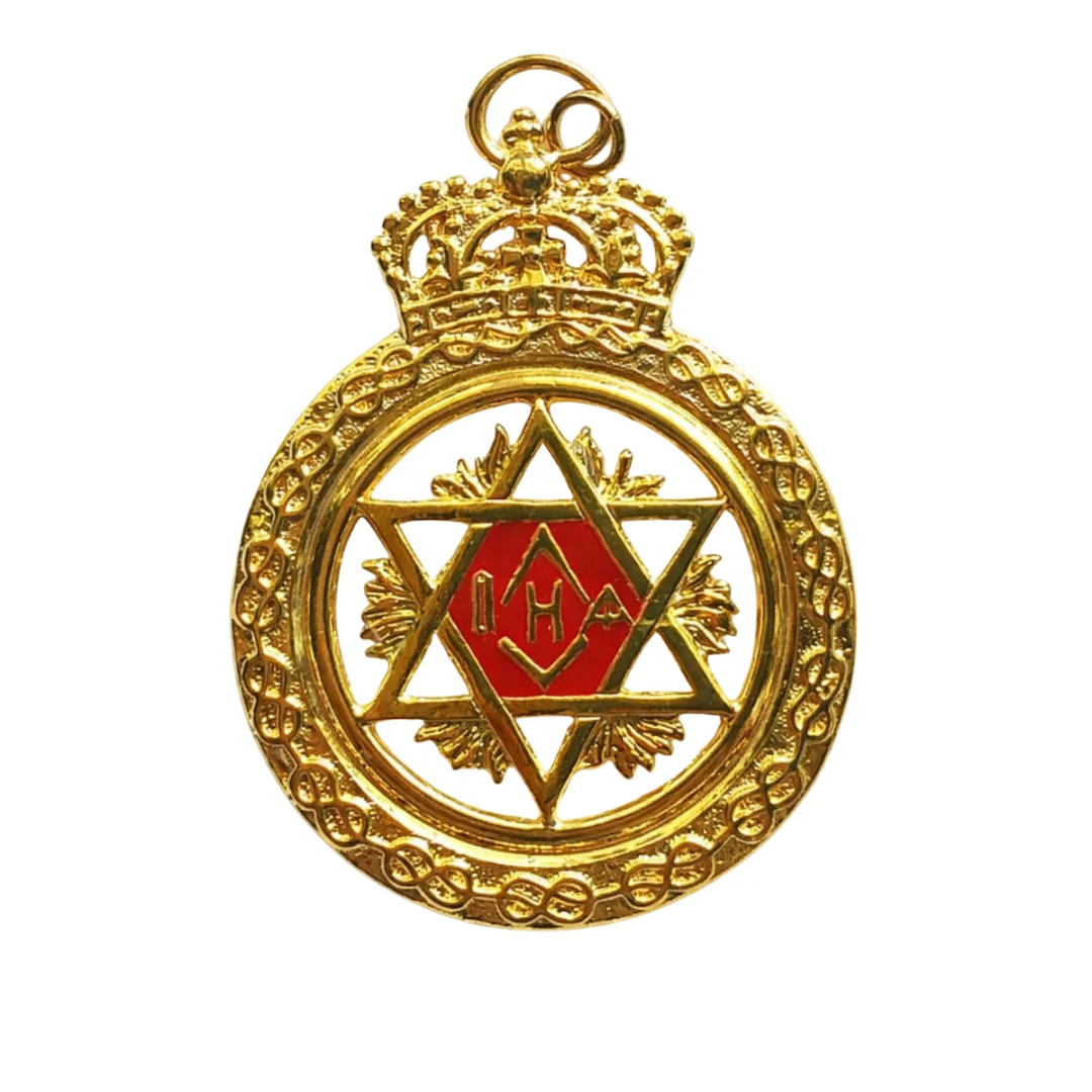 King Royal Arch Chapter Officer Collar Jewel - Gold Plated