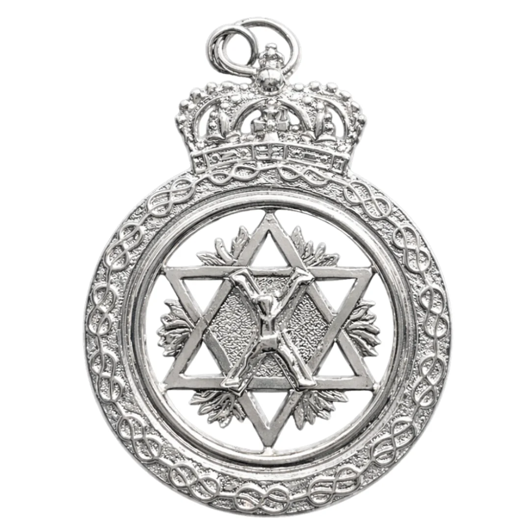 King Royal Arch Chapter Officer Collar Jewel - Silver Plated