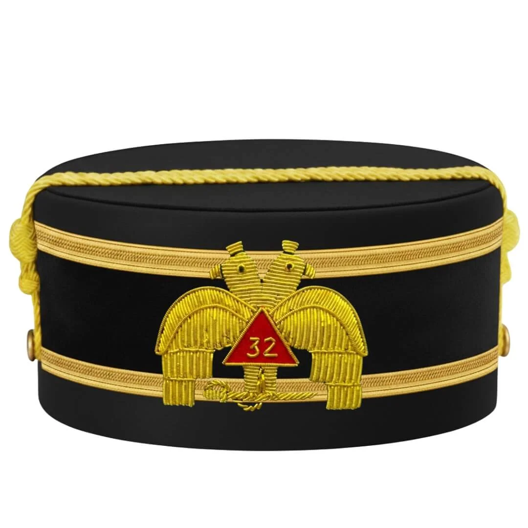 32nd Degree Scottish Rite Crown Cap - Hand Embroidered Double-Eagle