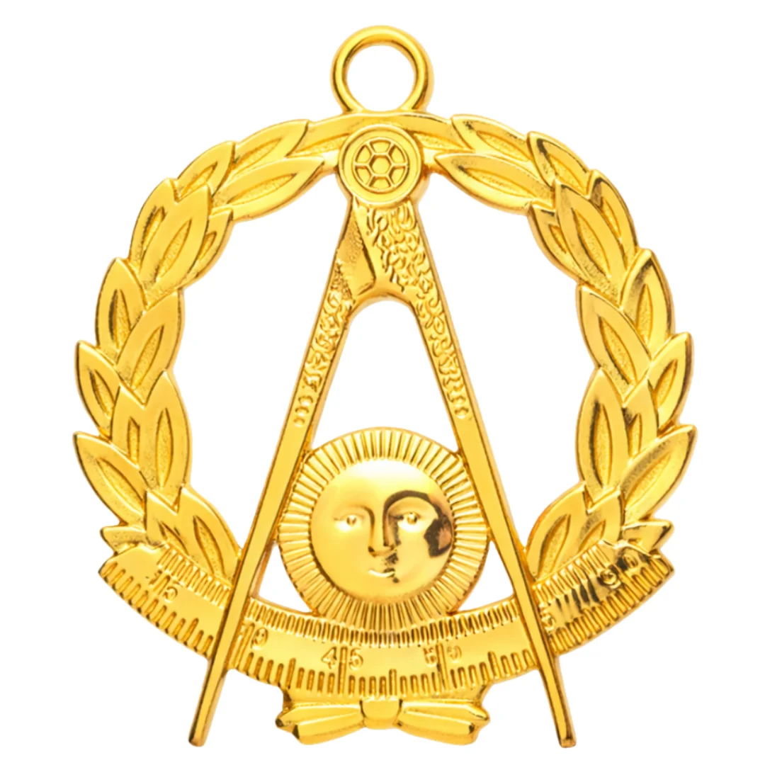 Grand Past Master Blue Lodge Collar Jewel - Gold Metal
